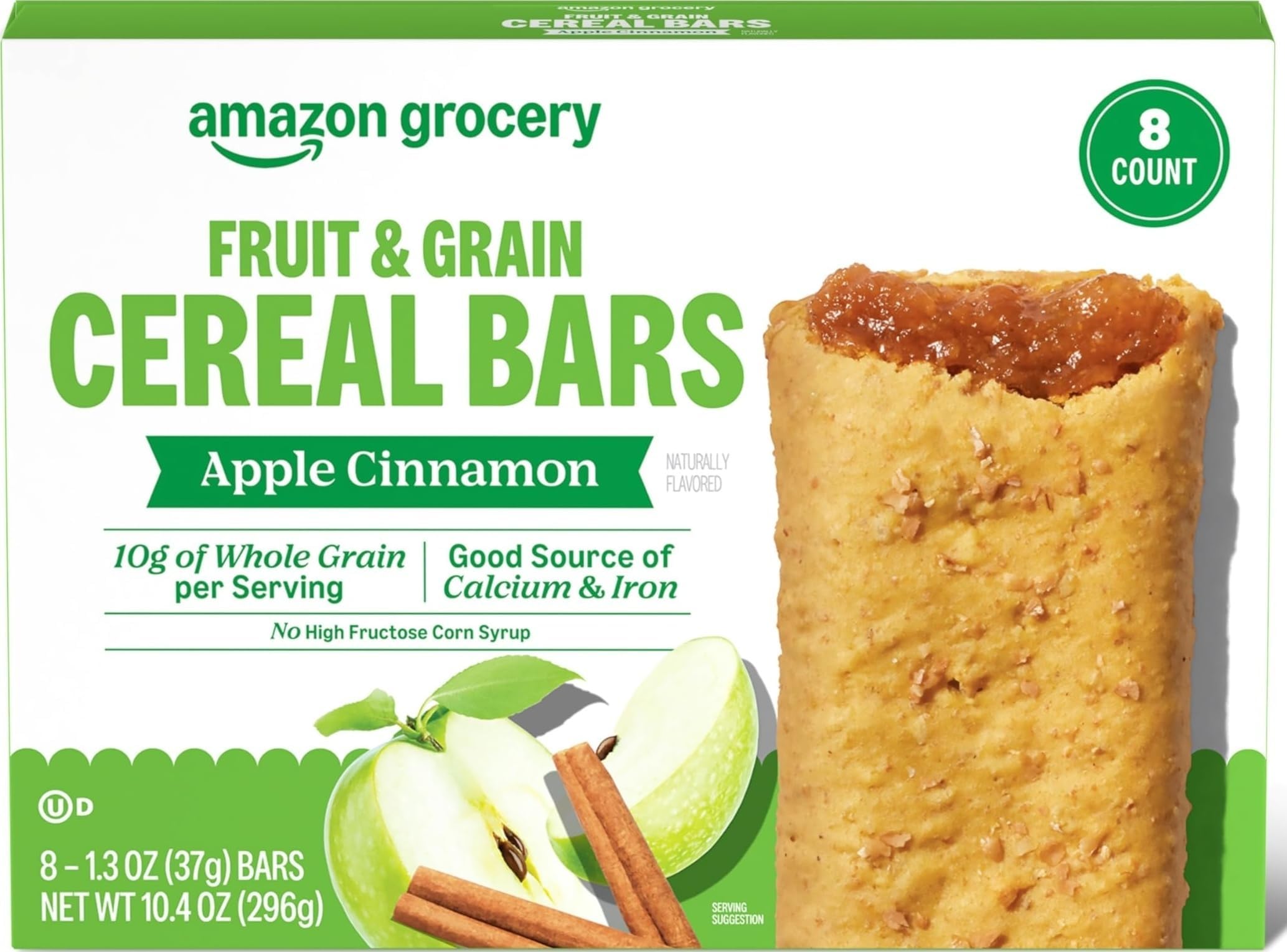 Apple Cinnamon Fruit & Grain Cereal Bars, 1.3 Oz, 8 Ct
