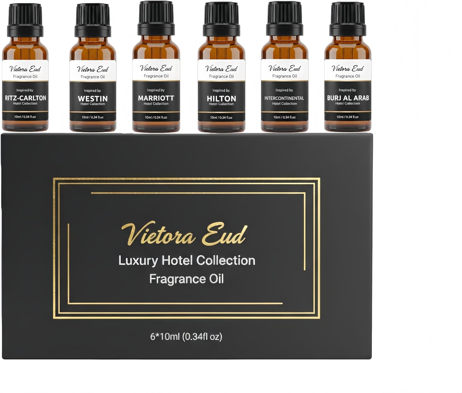 Luxury Hotel Inspired Fragrance Oil Set, 6 Pack Hotel Collection Diffuser for Humidifier, Aroma Diffuser, Candle&Soap Making, Long Lasting Scented Oil for Bedroom, Bathroom & Office