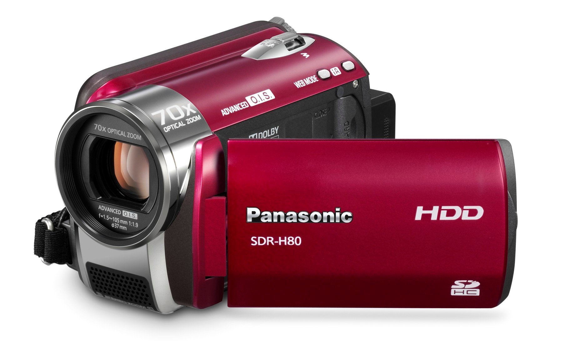 Panasonic SDR-H80 SD and HDD Camcorder (Red) : Amazon.sg: Electronics