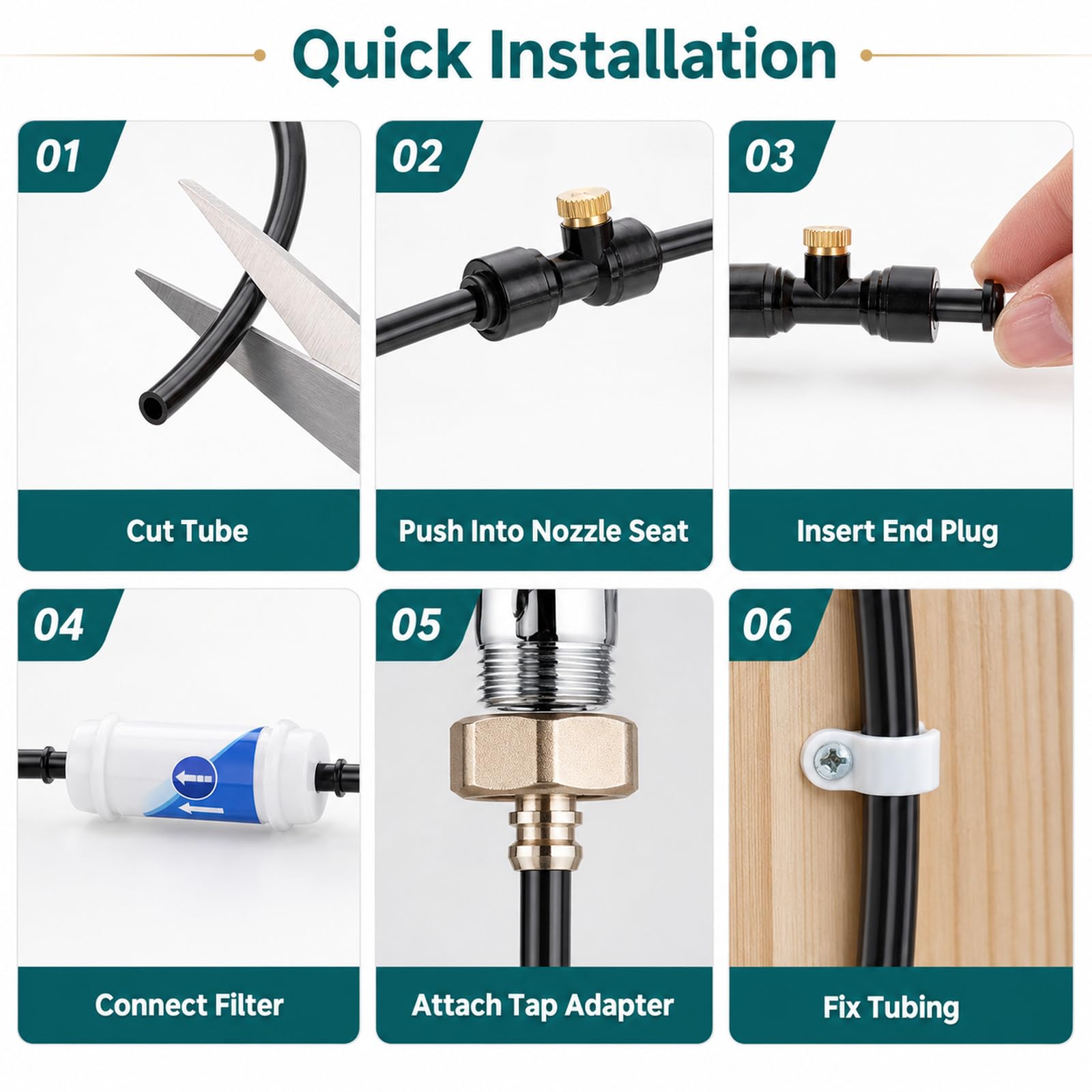 Brumisateurs pour Terrasse ExtéRieure,Kit De Brumisation pour L'Arrosage du Jardin,Brumisateur D'éTé ExtéRieur,éTanchéIté Garantie,Convient Aux Jardins
