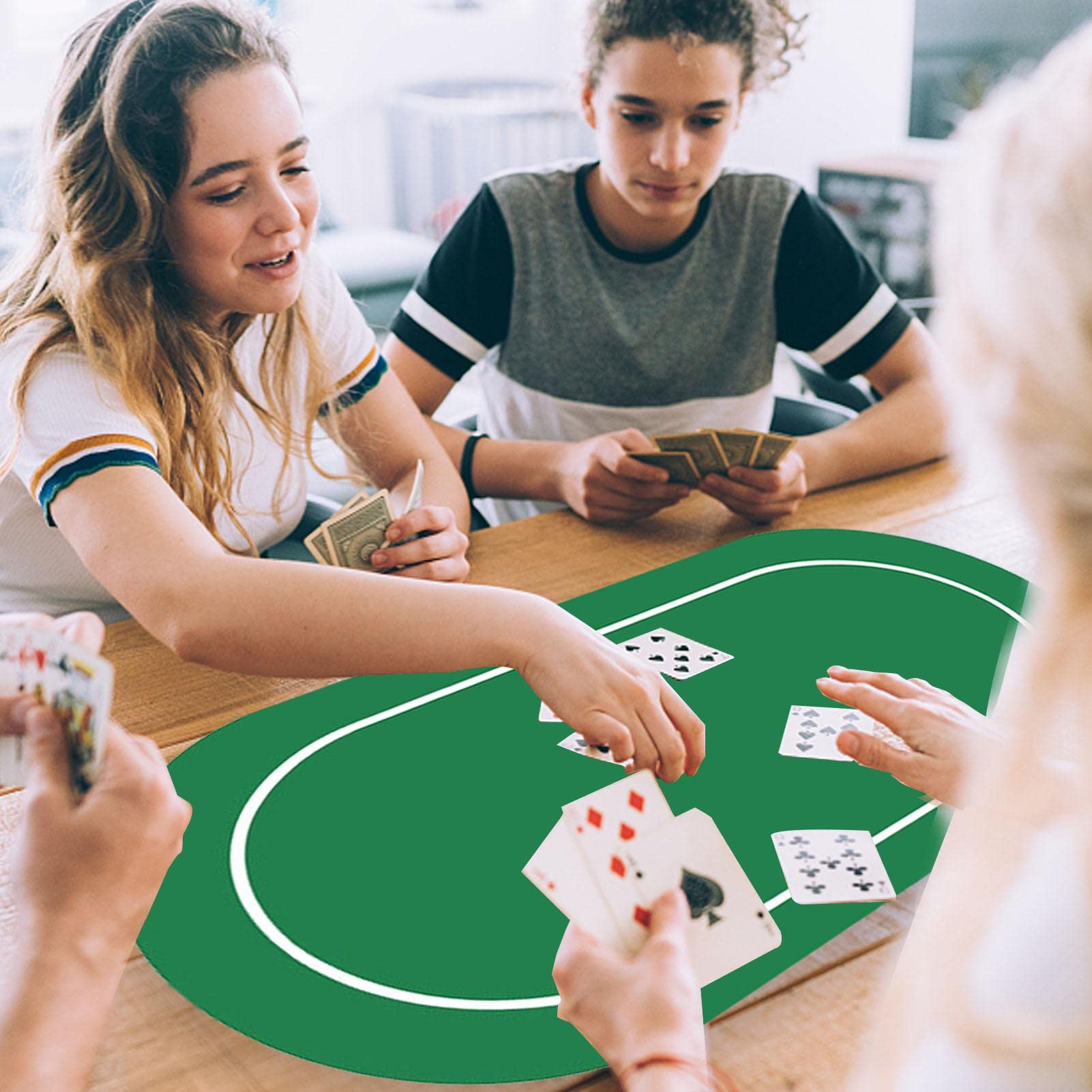 Esterilla profesional 120 x 60 cm, goma portátil Texas Hold'em Poker Card diseño mesa para jugar a las cartas, juegos , blackjack, casino