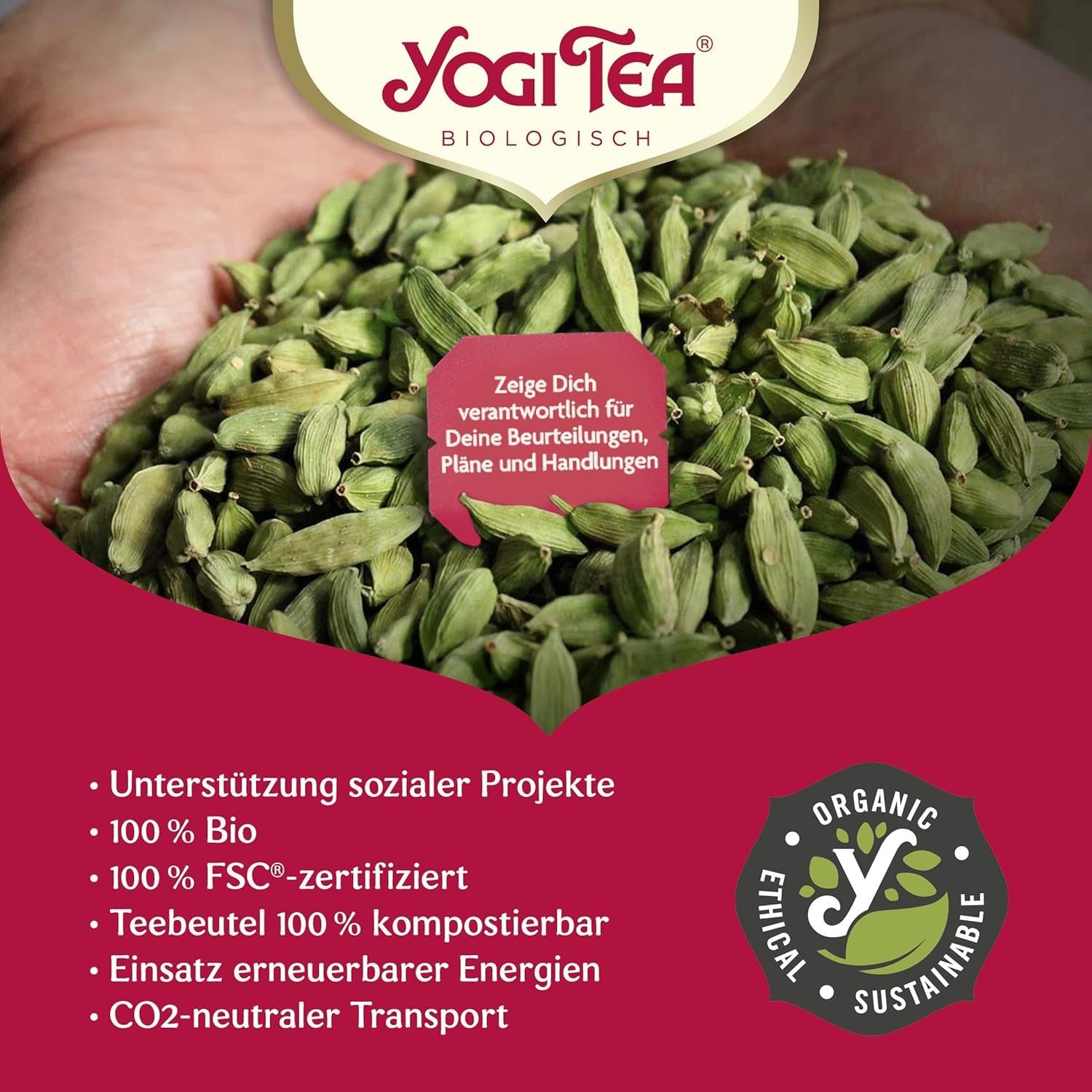 Yogi Tea, Choco Chai, Bio-Gewürz- und Kräutertee, natürlicher Schokoladengeschmack, Mischung aus Kakao, Lakritz und Zimt, losem Tee, 8 Packungen x 90 g