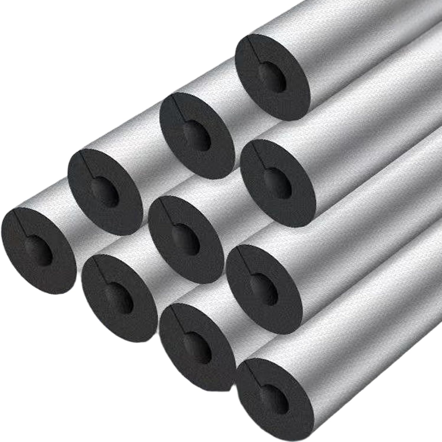 Antifreeze Pipe Insulation Foam Tube, Self-Adhesive Pipe Lagging Foam, Length 950mm for Tube Diameter 16-114mm, Insulation Fireproof Material, Winter Cover Heat Preservation(89mmx40mmx1m)