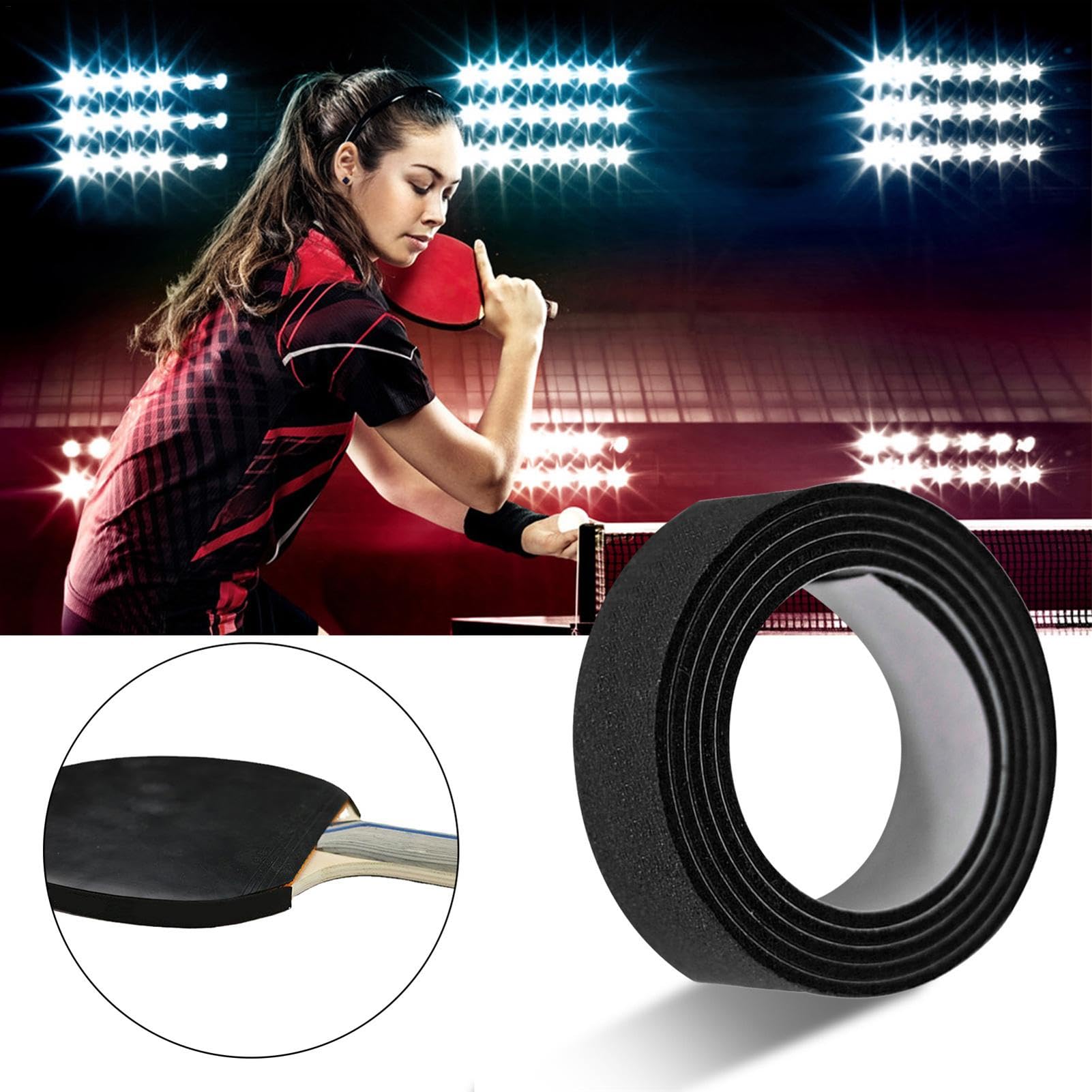 Cinta protectora de borde de remo de ping pong, cinta protectora lateral, protector de esponja anticolisión, cinta de borde de raqueta de tenis de mesa, protectores de seguridad para bordes de remo,
