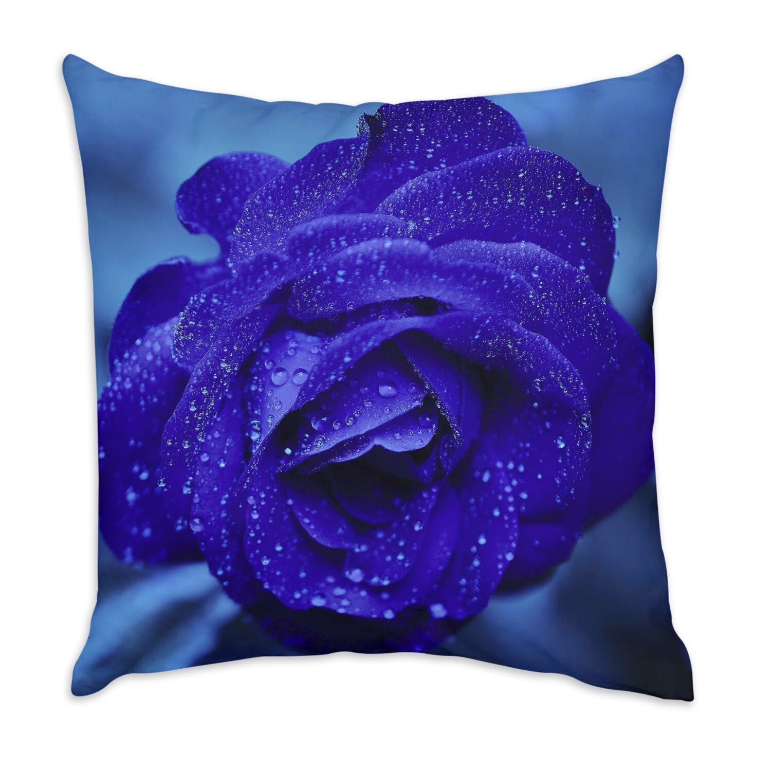 Coussin en velours blanc premium motif rose texturé haute finition 40x40cm