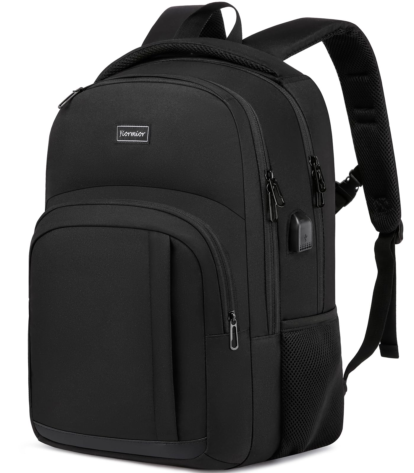 YIORMIOR Mochila Hombre Mujer, Mochila Escolar Adolescente Juveniles Mochilas Escolares Mochila Universidad Ordenador Portatil 15.6 Pulgadas Mochila Portatil con Puerto USB