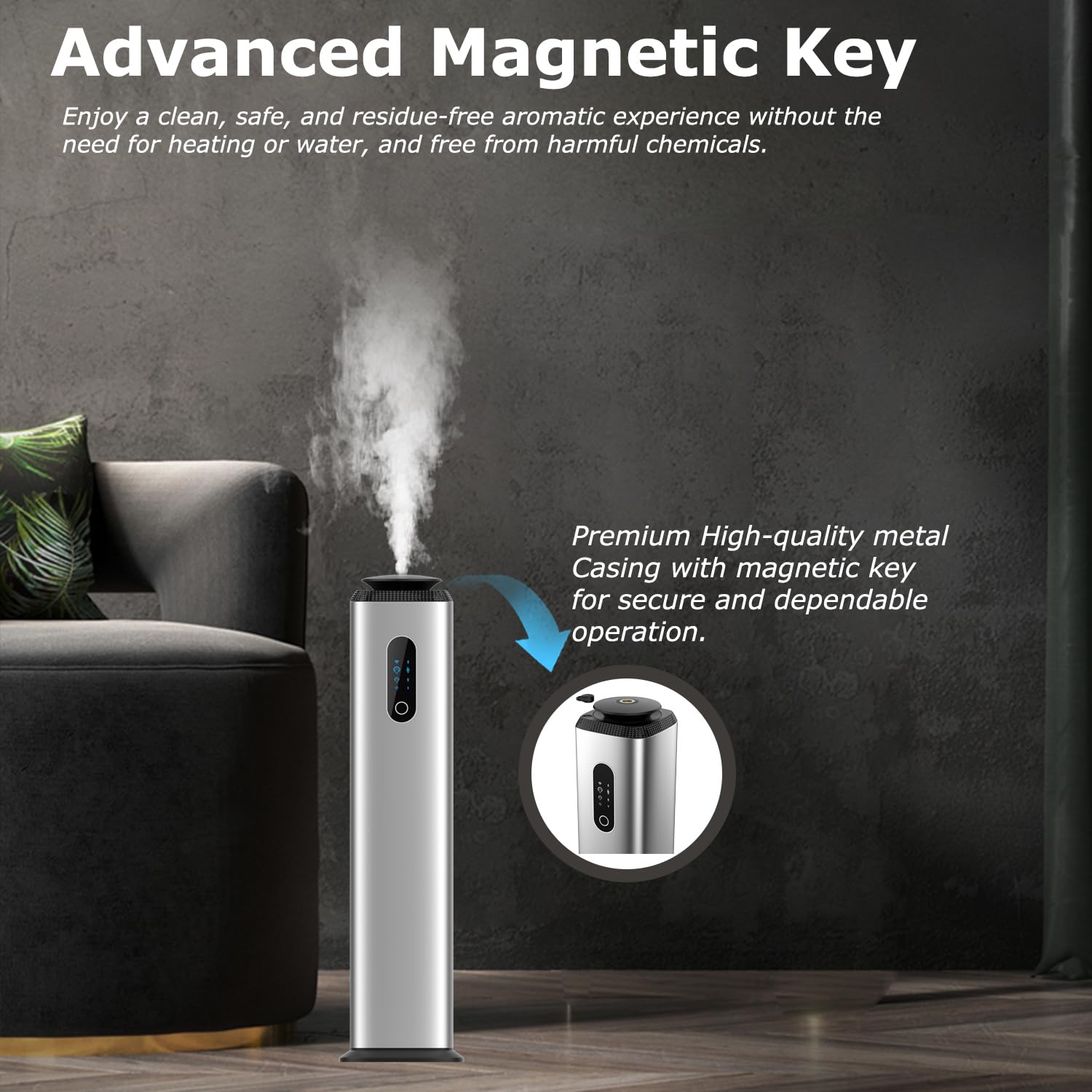 Difusor de aroma Tower Hotel de 1000 ml con control de aplicación WiFi para toda la casa, cubierta de máquina difusora comercial, 10000 pies cuadrados, máquina de aire aromático y difusor de aceite