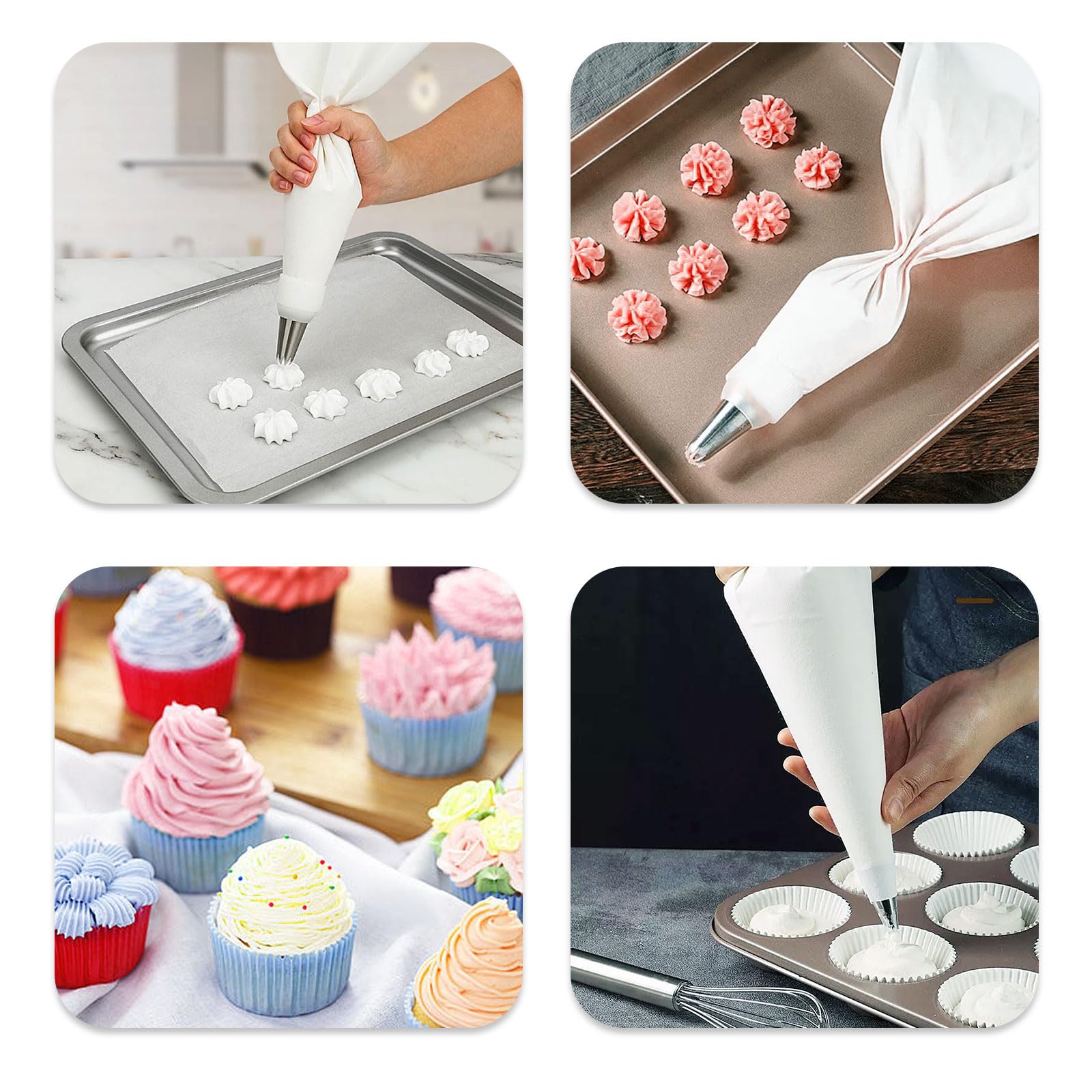 Piping Bags 16 Inch Premium Large Piping Tips Set For Cake