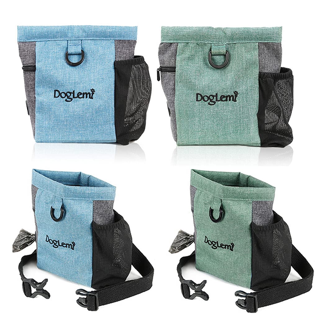 Hundetrainingsbeutel aus Nylon, spritzwassergeschützte Snacktasche für Haustiere, Outdoor Leckerli-Beutel, als Hüfttasche, Schultertasche oder Crossbody mit verstellbarem Gurt