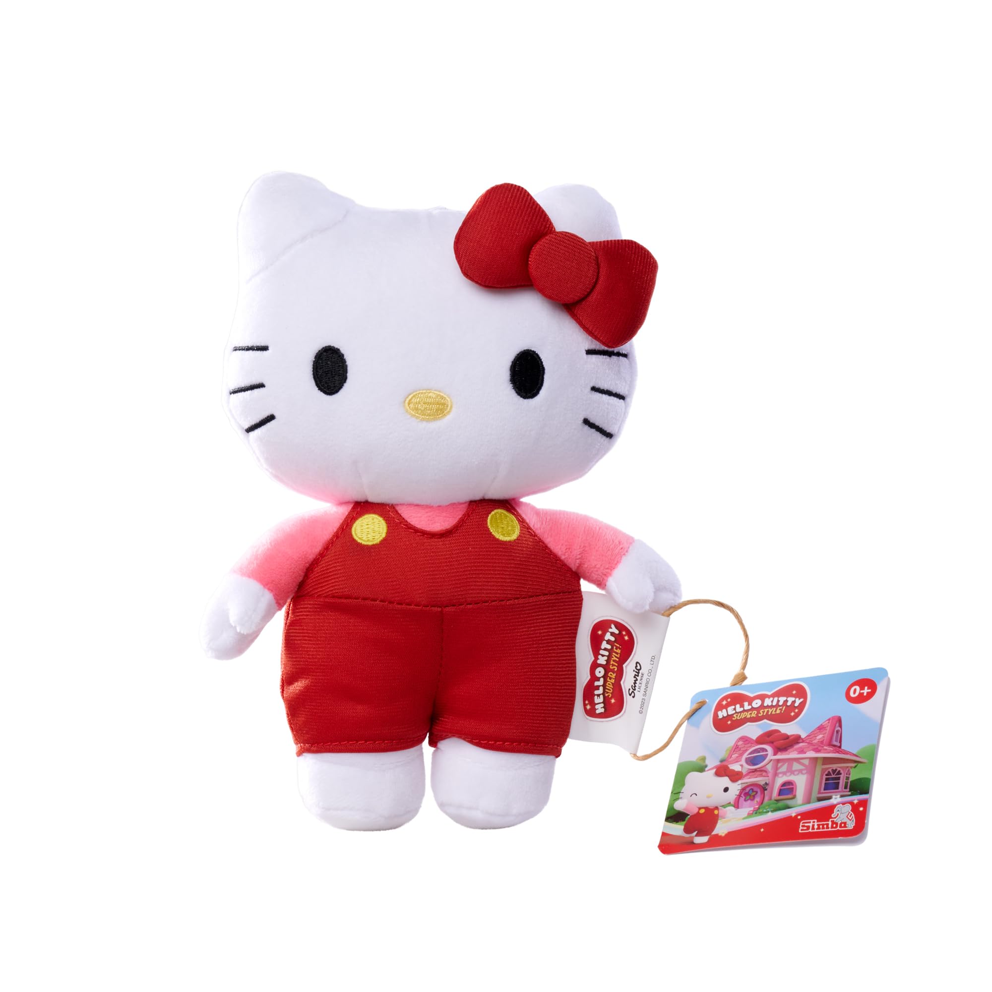 Simba- Peluche de Hello Kitty 20cm- Hello Kitty Super Style 4 Modelos, Licencia Oficial, Auténtico, Se Envían 1 Unidad de Manera Aleatoria, Apto para Todas Las Edades (109280150)