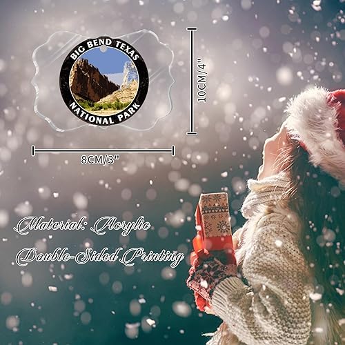 Miniatura 3 de Swavecat Natural Landscapes in America - Adorno colgante para árbol de Navidad Big Bend Texas National Park, ornamento colgante de Navidad, regalo