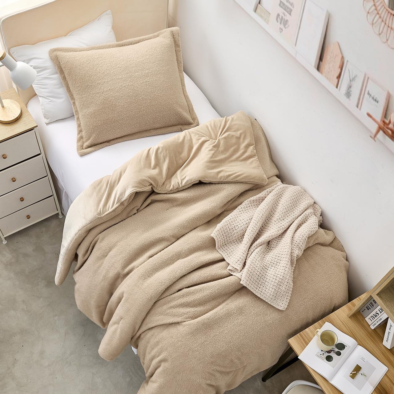 Byourbed You Feel Me - Coma Inducer® Oversized Twin Comforter Set - Tan Taupe