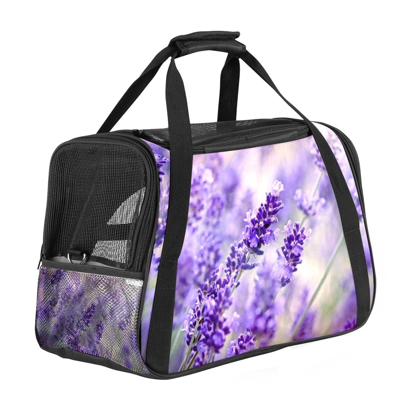 Sac de transport pour chat et lapin approuvé avion | Sac mauve souple pour vacances