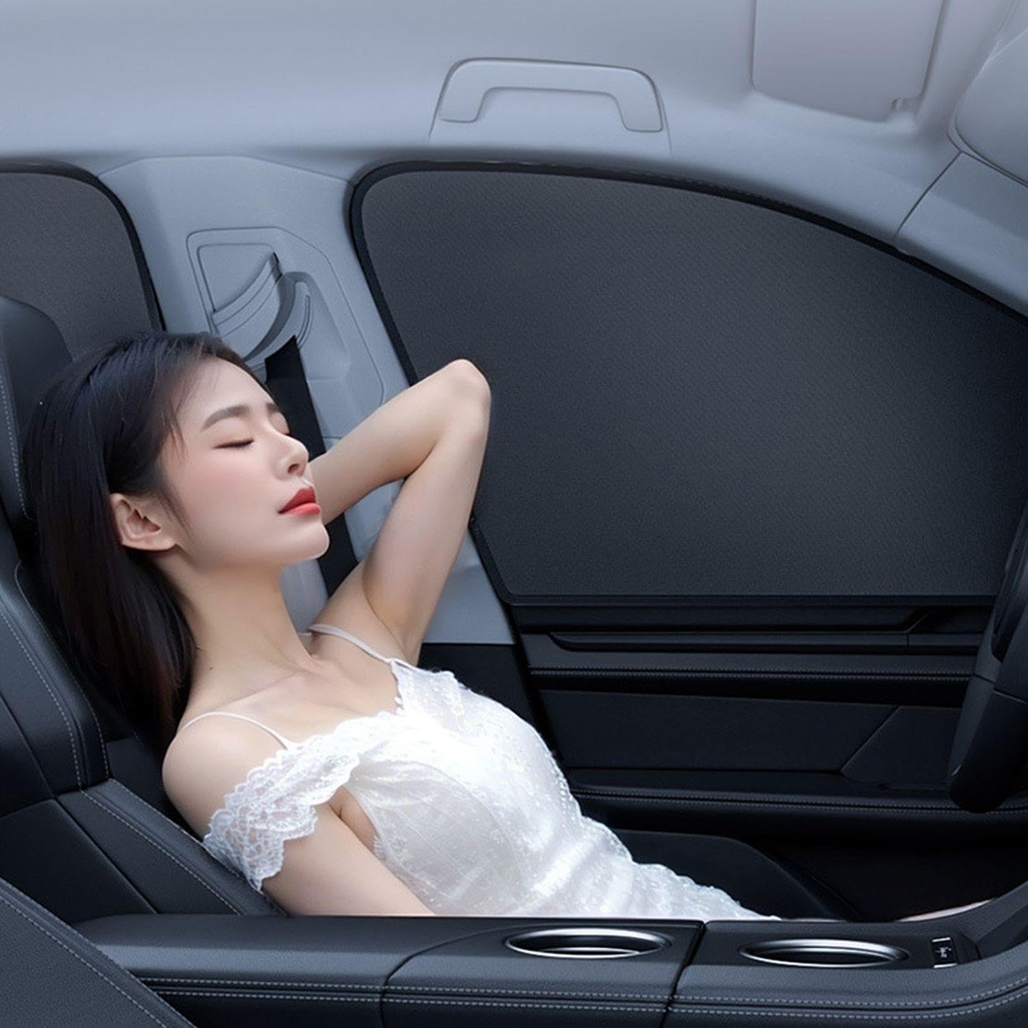 4 Pezzi Parasole Per Auto, Parasole Magnetico Per Auto, Parasole, Tende Isolanti Per La Privacy Dell'Auto, Parasole Per Finestrino Laterale, Coperture Nere Per Finestrino Dell'Auto