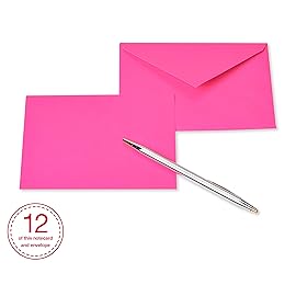 American Greetings Single Panel Blank Cards with Envelopes, Neon Rainbow Colors (100-Count)