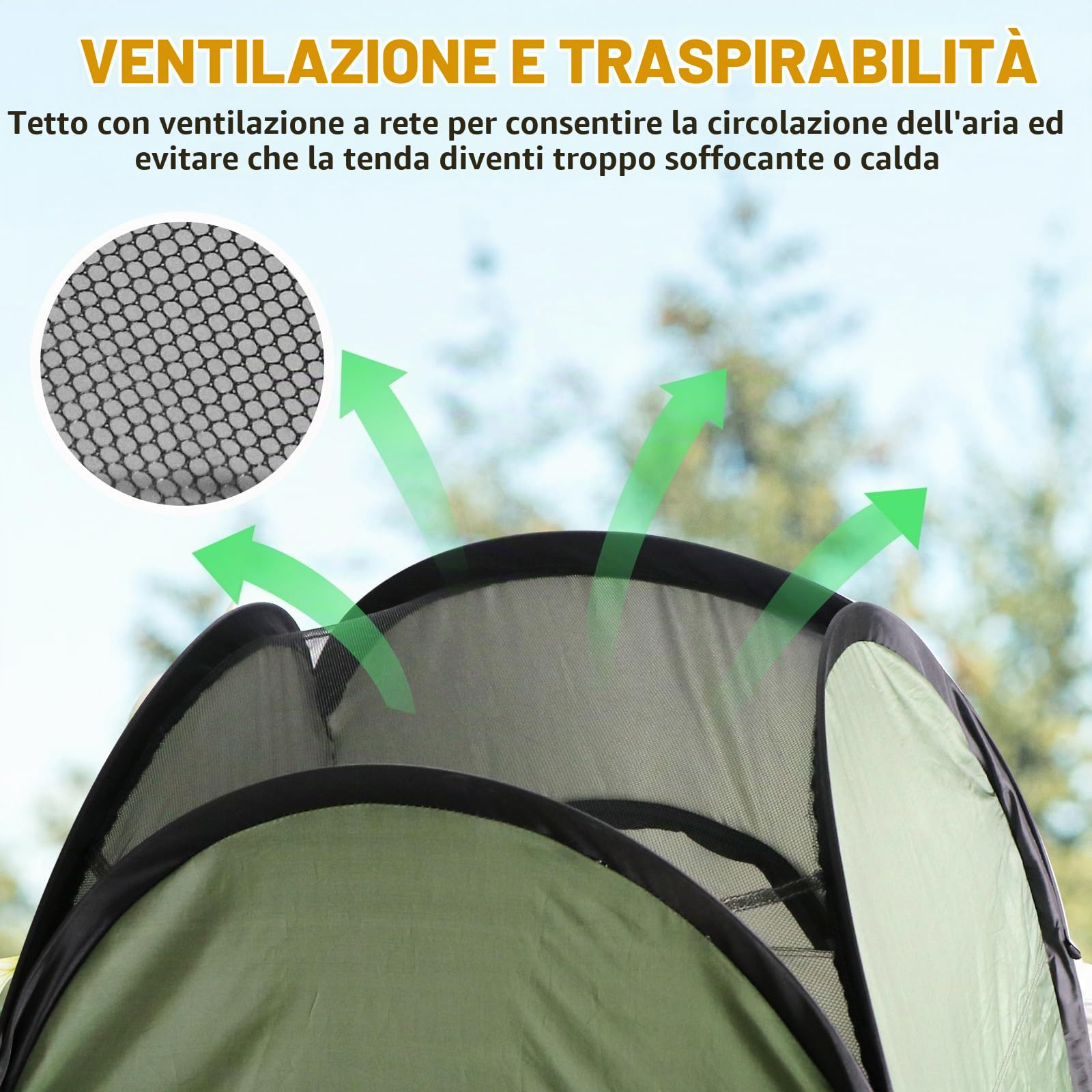 Chihee Tende istantanee Riparo per la privacy all'aperto Pop Up Tenda da campeggio per il bagno Tenda fasciatoio portatile Stalla per toilette da campo istantanea Tenda doccia Spogliatoio