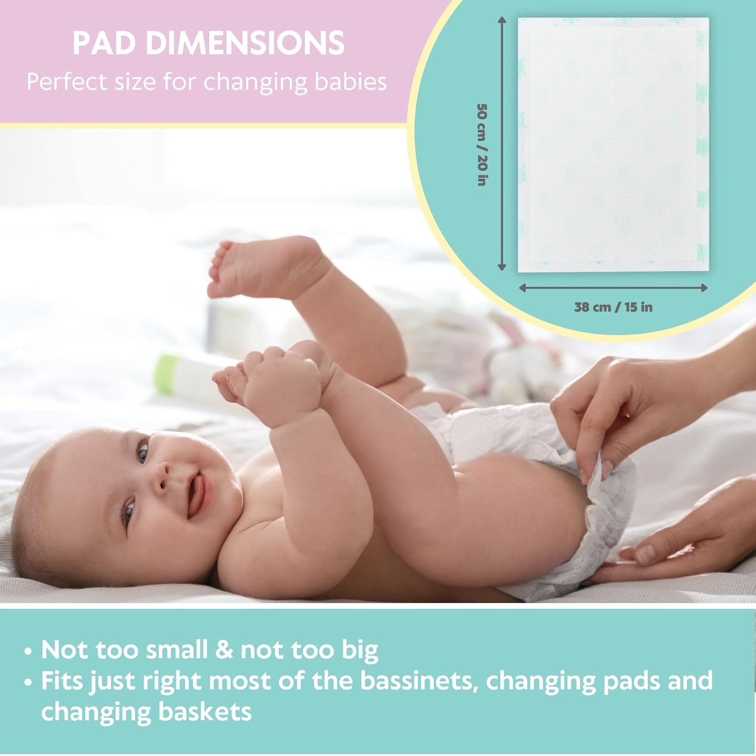 Vesta Baby Changing Bundle - Cotton Rope Moses Changing Basket Set & Disposable Changing Pads