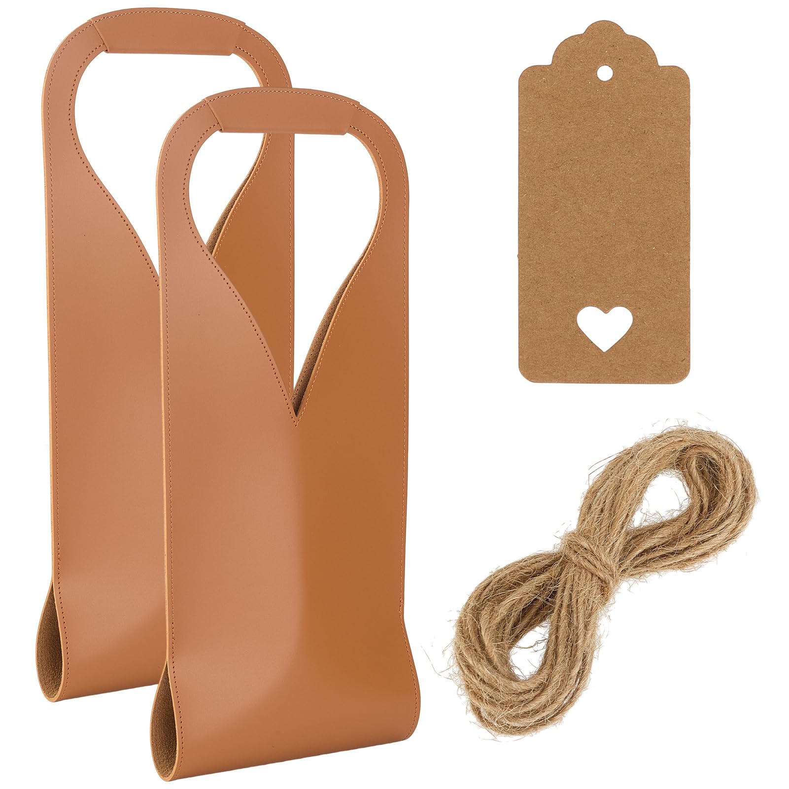 Sac à vin en cuir PU kaki élégant pour bouteille de champagne 750ml