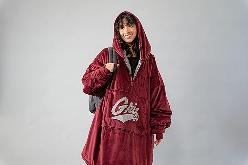 Miniatura 8 de THE COMFY - Manta portátil original de sherpa y microfibra, viene en tamaño extragrande, con cremallera de un cuarto, de talla única, y vista en