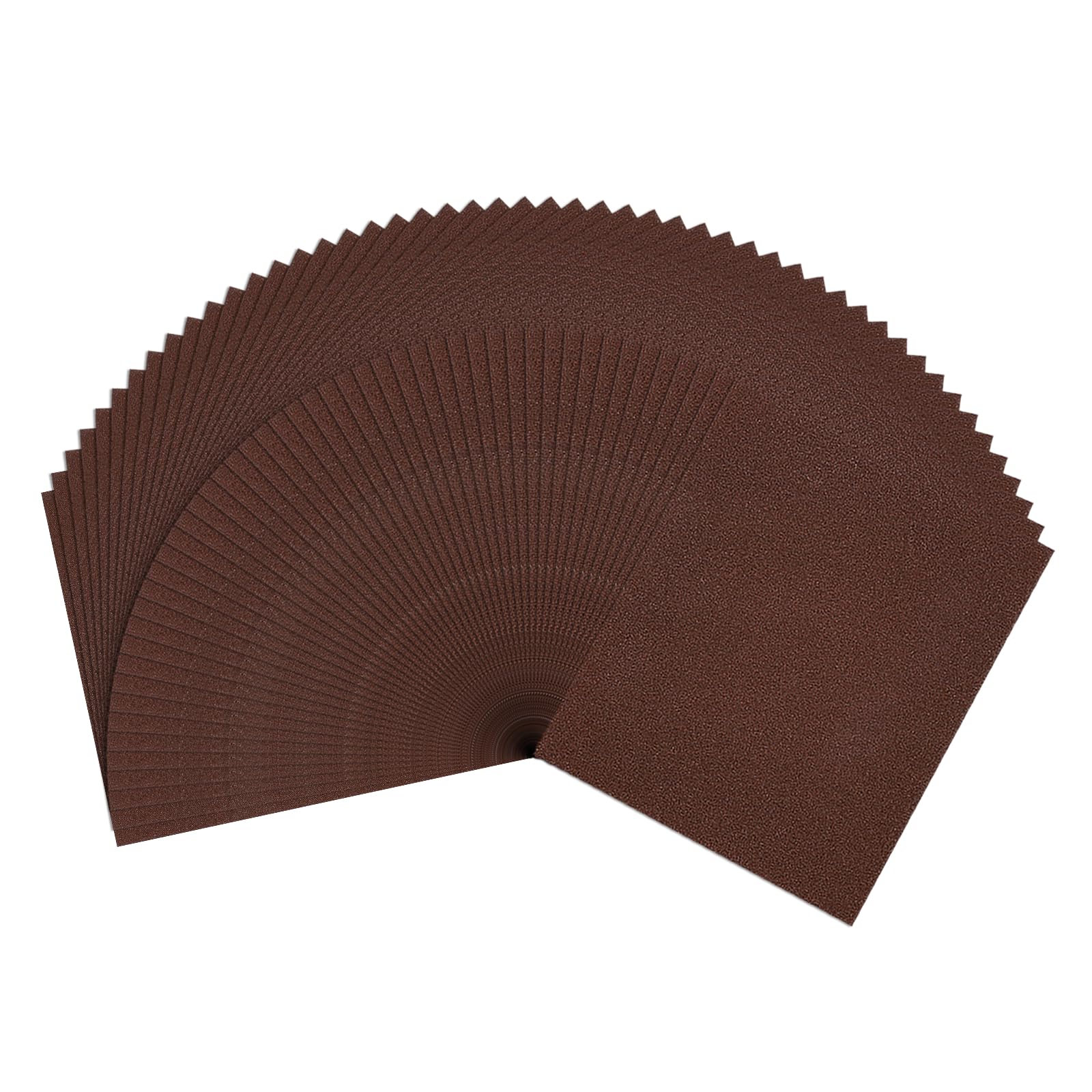Rebower 50 Pcs 120 Grit Sandpaper, 229mm x 279mm Sand Paper Alumina Abrasive Sanding Paper Red [ for Wood Craft & Furniture Repair & DIY Projects & Drywall Metal Auto Grinding]