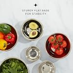 JoyJolt Stainless Steel Mixing Bowl Set - 6 Piece Nesting Bowls, 5qt to 0.5qt, Black, Perfect for Dough, Batter & Baking