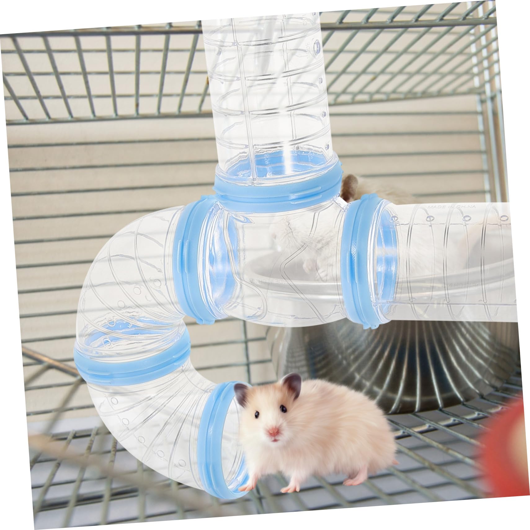 Hamsterröhren und Tunnel Verbindbare Selbstgemacht Rohre aus Kunststoff 2 Satz als Sicherer Spiel und Bewegungsbereich für Kleine Haustiere im Tierkäfig