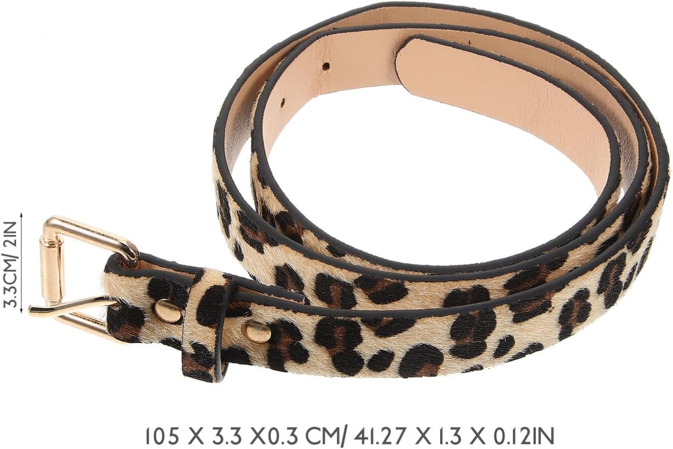 VALICLUD Leopard Print Belts for Women Leopard Belts for Women Cheetah Print Belt Pu Leather Belts for - Image 5