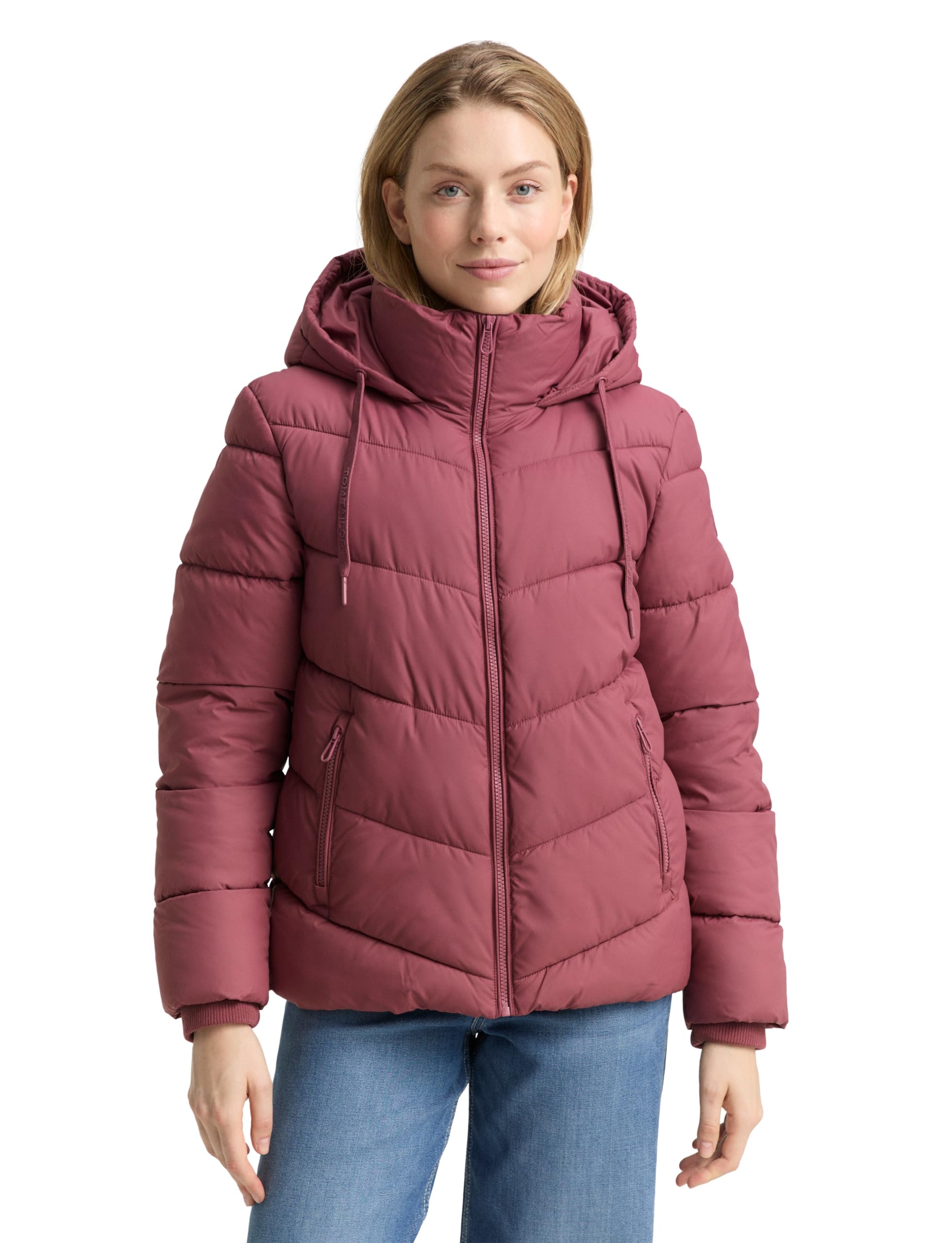 Tom Tailor Damen Puffer-Jacke mit Kapuze