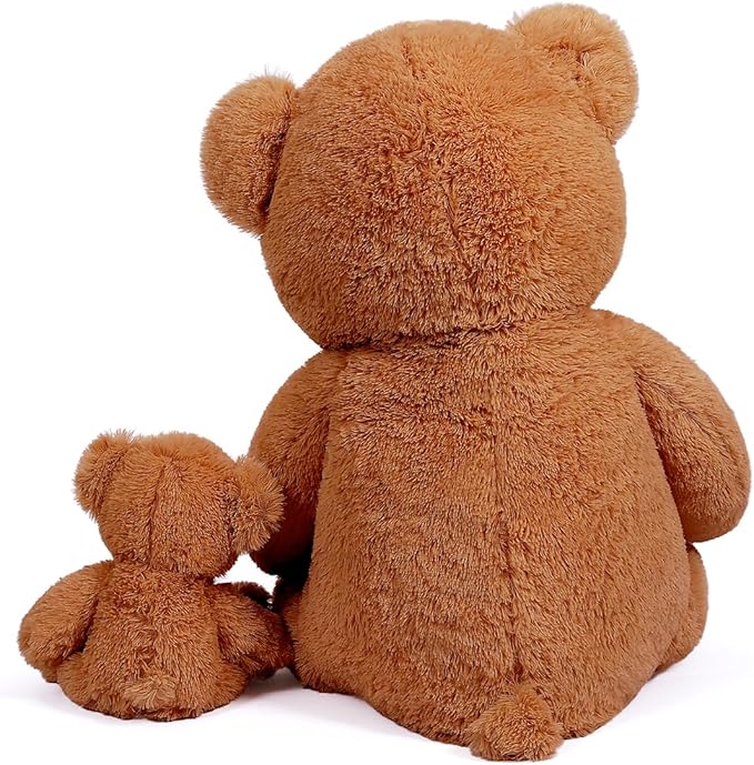 Oso de Peluche Gigante 39 Pulgadas - Peluche Marrón con Bebé miniatura 6