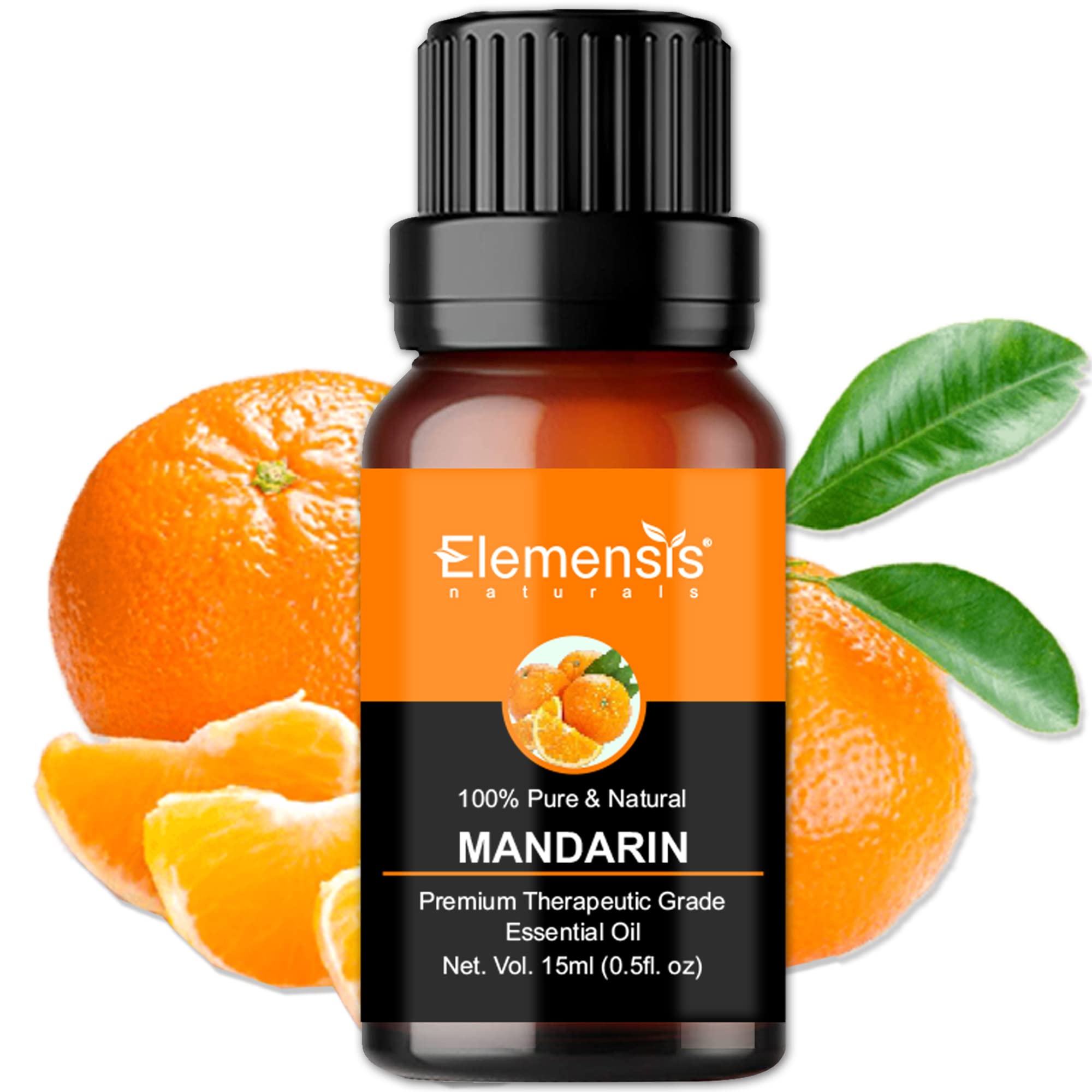 Pure & Natural Mandarin Essential Oil for Improves Skin Tone & Adds Shine To Hair, Cruelty Free, 15ML