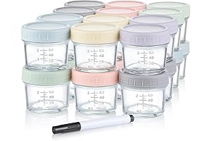 VITEVER 24-Pack 4 oz Glass Baby Food Jars