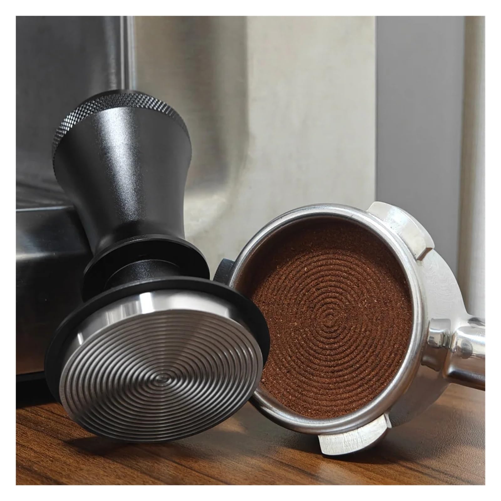 Tamper de café doble resorte, herramienta agitadora, juego tapete manipulación, 30 libras, manipulador cargado presión constante para Café(51mm,1PC Tamper Only)