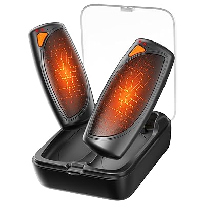 Hand Warmers Rechargeable with Charge Case, 2 Packs 14,000mAh Electric Hand Warmer Battery Powered Dual Sided Reusable Long Battery Life Portable Pocket Heater Gifts for Men Women Golf, Hunting Gear