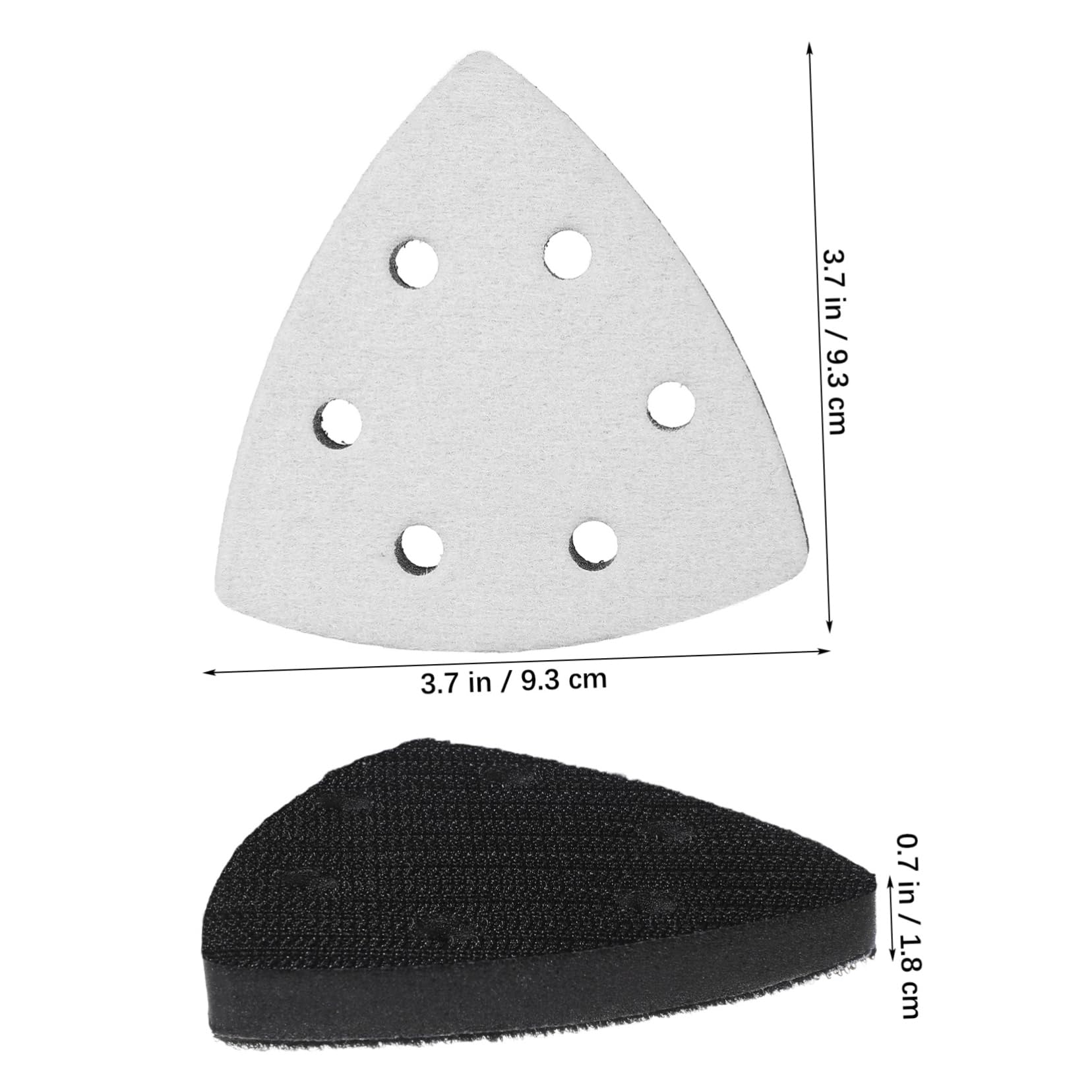 Cabilock Sturdy 2-Piece Triangle Sanding Pads Oscillating Tool Sandpaper Attachments Versatile