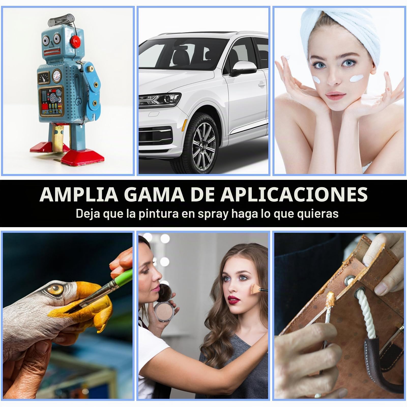 Juego De Aerógrafo, Kit De Aerógrafo, Mini Aerógrafo Set, Portátil Con Compresor Aerógrafo Recargable Para Uñas, Pintura De Modelos, Pasteles, Maquillaje Tatuajes Y Pintura Facial (Nnegro)