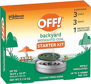 OFF! Backyard Mosquito Repellent Coil, Perfect for Outdoor Patios, Country Fresh Scent, 1 Count