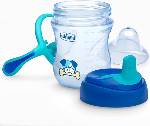 Miniatura 6 de Chicco Chicco - Taza de entrenamiento de boquilla semisuave sin derrames 7 onzas azul 6 M