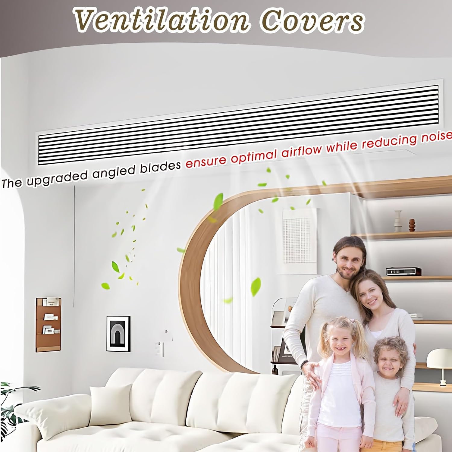 Griglia d'aria lineare bianca, in ABS, stretta, 100 x 15 cm / 40x6in, per montaggio a parete/soffitto, registro HVAC personalizzato per aria condizionata centralizzata (120 x 13 cm / 48x5.2in)