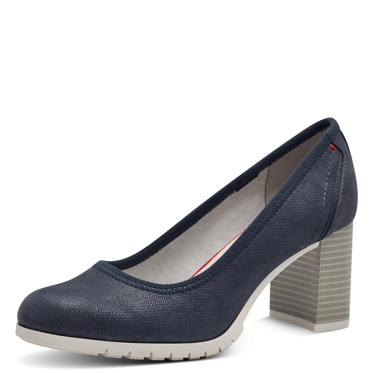 s.Oliver Damen Pumps mit Blockabsatz mit Strukturmuster