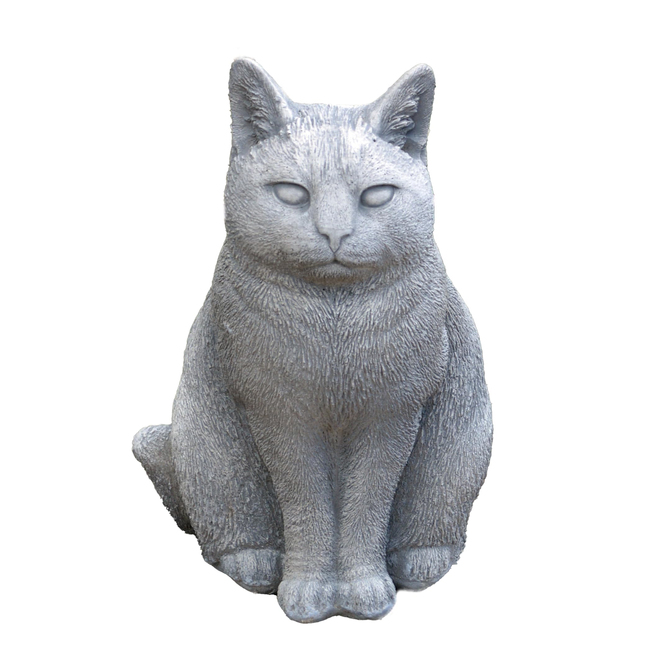 Cat Kitten Hangover Stone Figurine H.29cm 22x18cm Grey 9kg Concrete Frost Proof