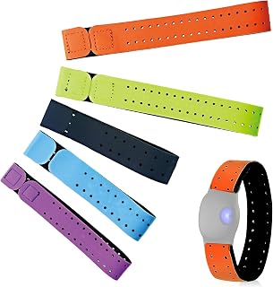 5pcs Replacement Heart Rate Monitor Bands, 0.8x13.8in 5 Colors Soft Heart Rate Strap Adjustable Armband Strap Heart Rate Monitor Band for OTF Beat Heart Rate Sensor,and for Theory Fitness