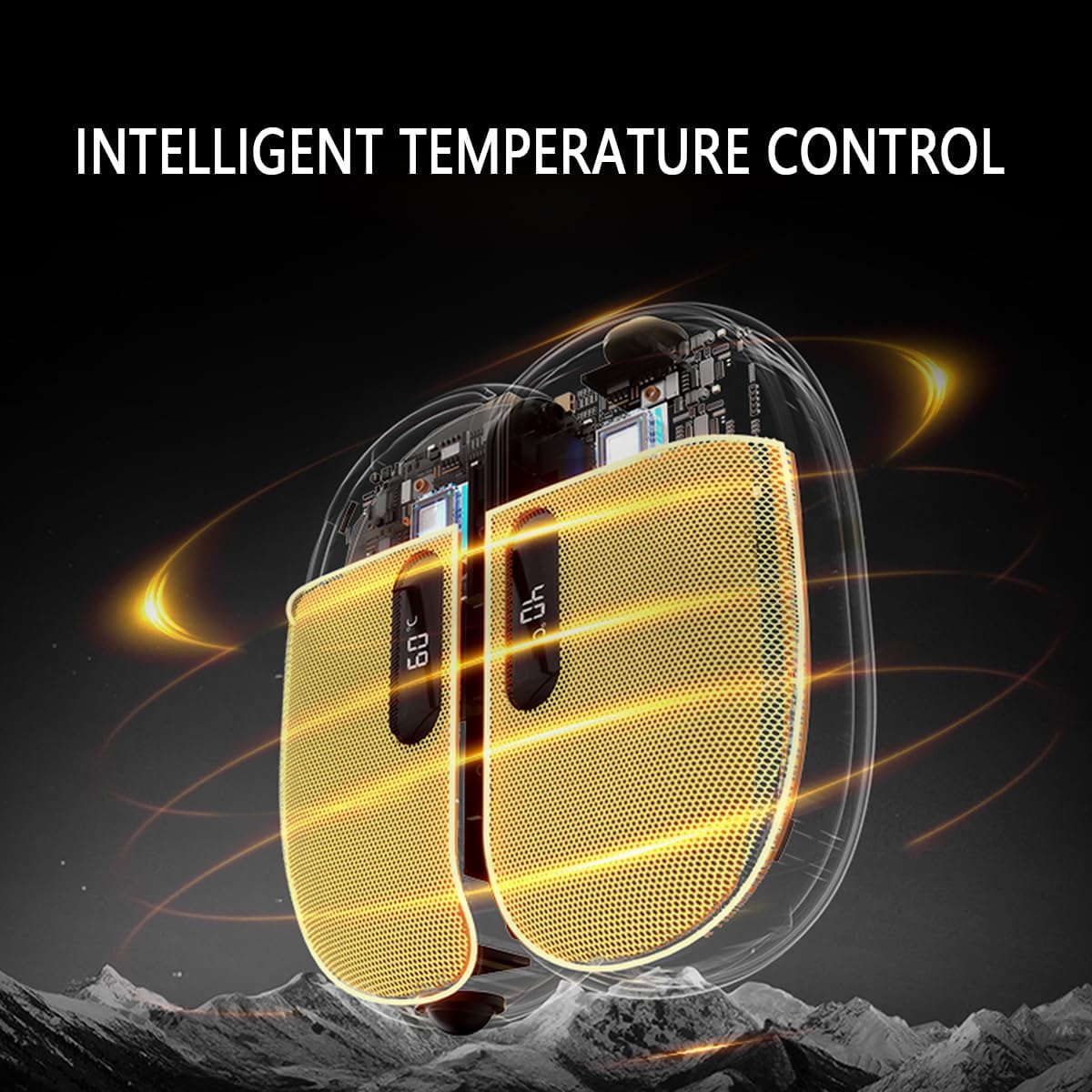 Portable Magnetic Hand Warmers Rechargeable 2 Pack with Charging Dock, Fast Heating, Pocket Heater for Women Men, Gifts for Christmas, Travel Essentials, Camping Accessories (White) - Image 5