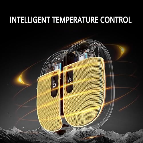 Miniatura 5 de Calentadores de manos magnéticos portátiles recargables, paquete de 2 con caja de carga, calentamiento rápido, calentador de bolsillo para mujeres y