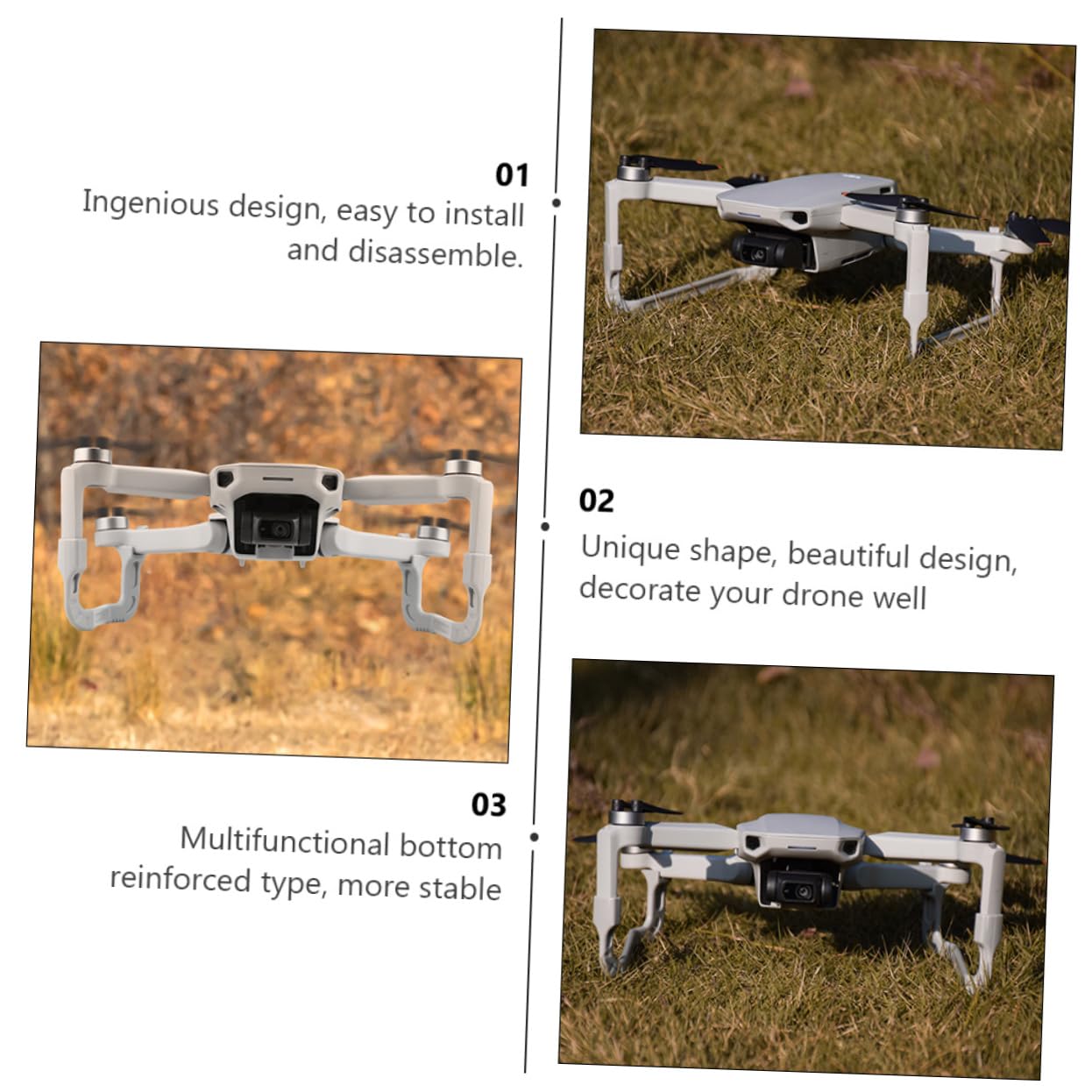 ifundom 3juegos Extensor De Altura para Drones Mini Aumenta Ligero y Estable Accesorio Multifuncional para Aterrizajes Terreno Irregular