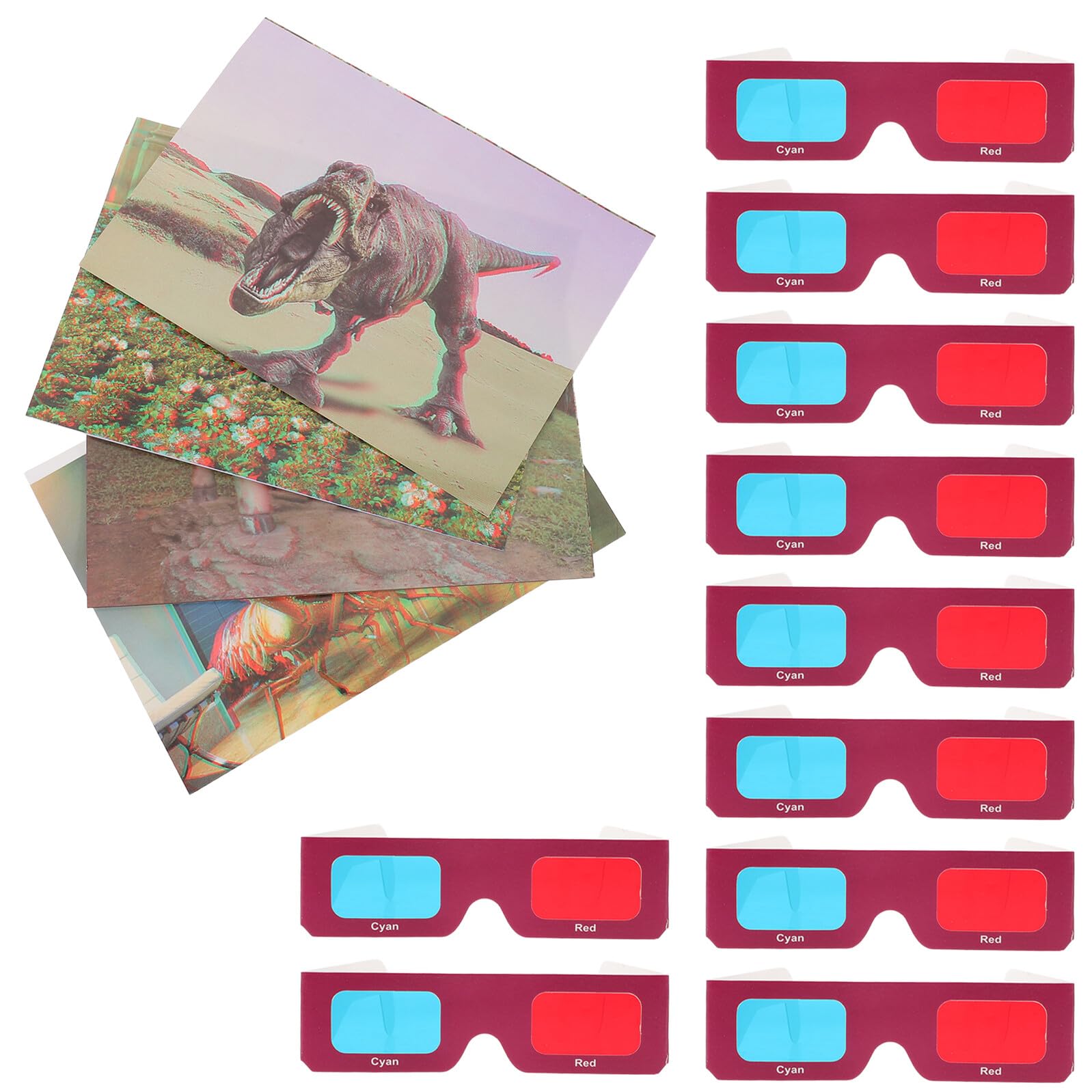 SEWACC 10piezas Gafas de Papel para TV Cine Clásico y Entretenimiento Casa Unidades Estereoscópicas para Películas y Programas de Televisión