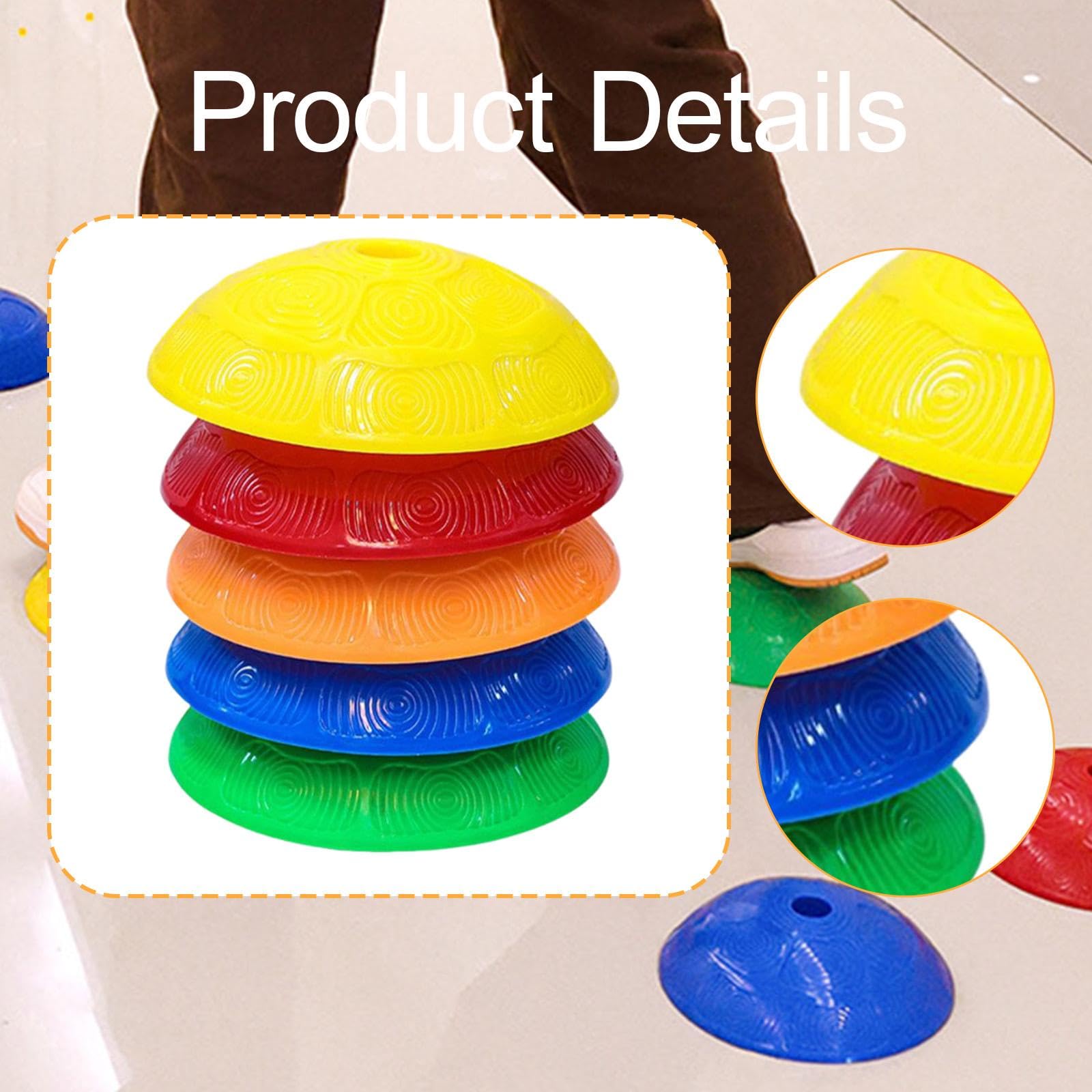 Colaxi Stepping Stones for Kids for Ages 3 4 5 6 7 8 Years,Indoor or Outdoor Playing for Obstacle Course,Non Slip Bottom Balance Stones