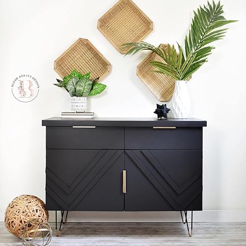 Miniatura 4 de Dixie Belle Paint Company - Pintura con acabado de tiza para muebles, color negro (Caviar), 1 galón, 128 fl oz, pintura mineral color rosa intenso