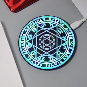 Magic Array Wireless Charger Dock, Creative Pattern Charging Pad, 10W Fast Charge for Qi Wireless Charging Devices,I