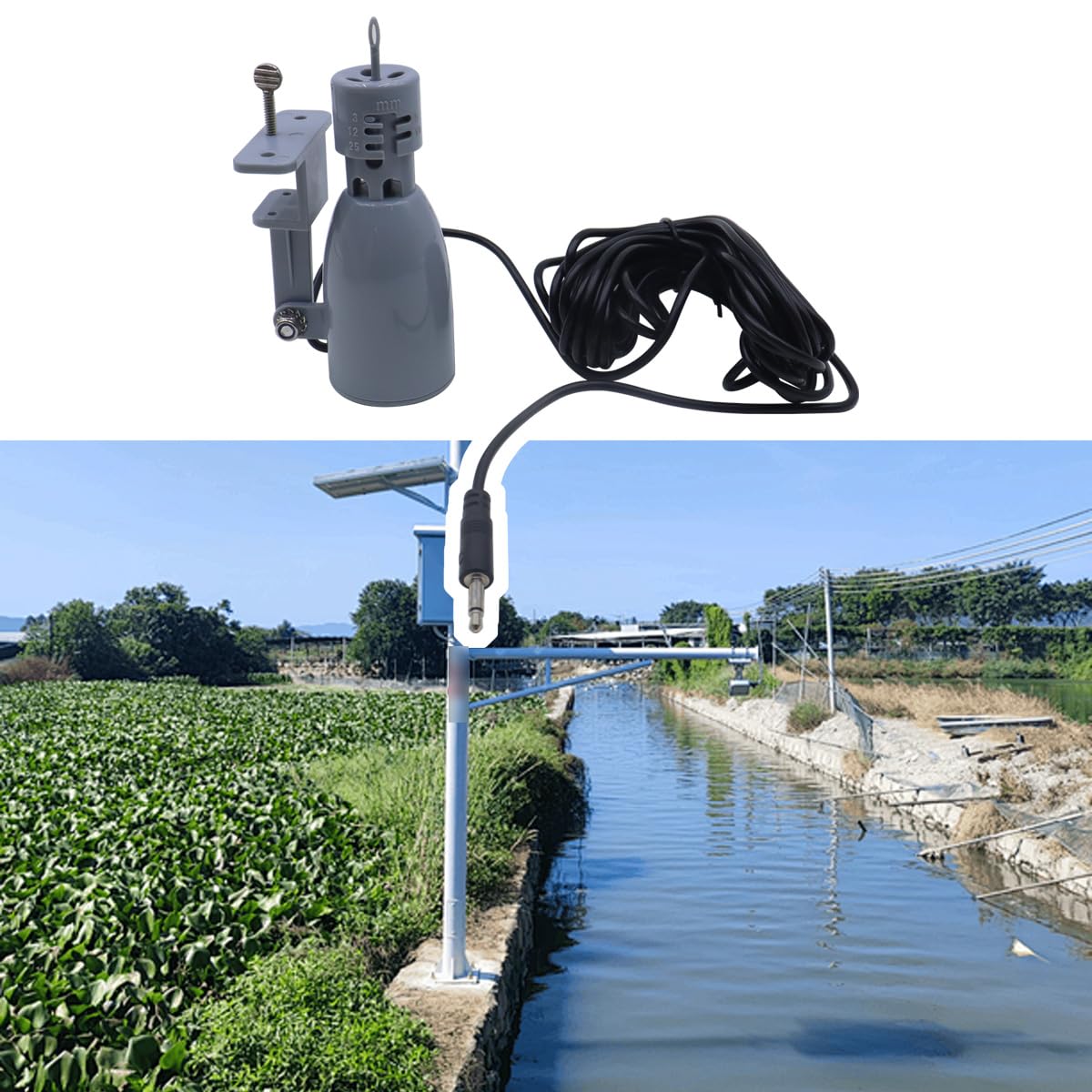Riven Sensore di pioggia Regolatore automatico intelligente dell'acqua per sistema di irrigazione del prato del giardino agricolo grigio chiaro