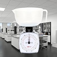 Vista 6 de Tada Báscula analógica de alimentos de 11 libras, esfera mecánica, taza de medición extraíble, función de tara, apta para cocina